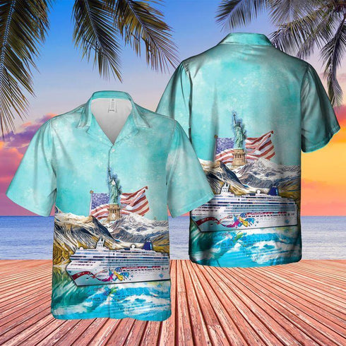 US Cruise Ship Cool Design - Aloha Hawaiian Shirts For Men & For Women Couples - HAW1135
