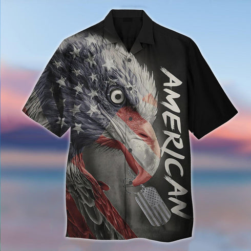 Veteran Day US Eagle Aloha Hawaiian Shirts For Men & For Women Couples - HAW1493