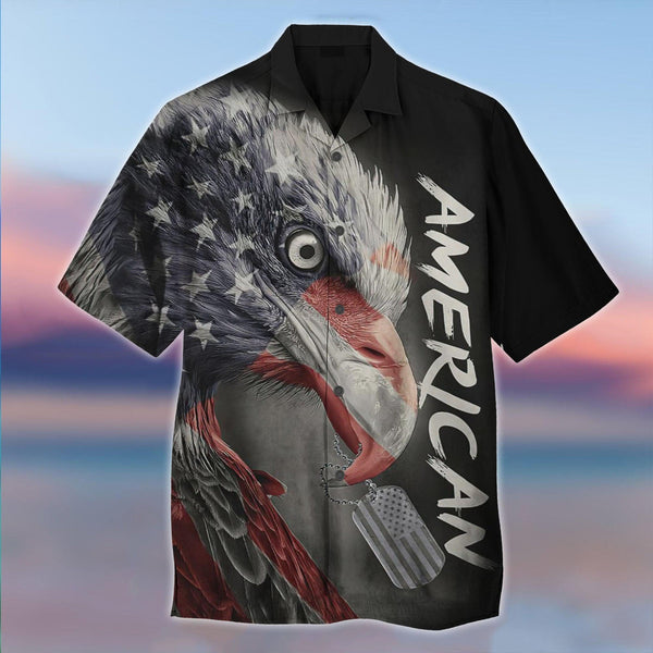 Veteran Day US Eagle Aloha Hawaiian Shirts For Men & For Women Couples - HAW1493