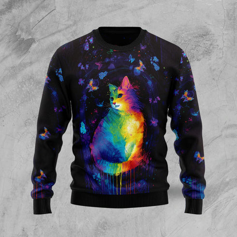 Beautiful Cat Funny Ugly Christmas Sweater For Men & Women Adult - Christmas Gifts