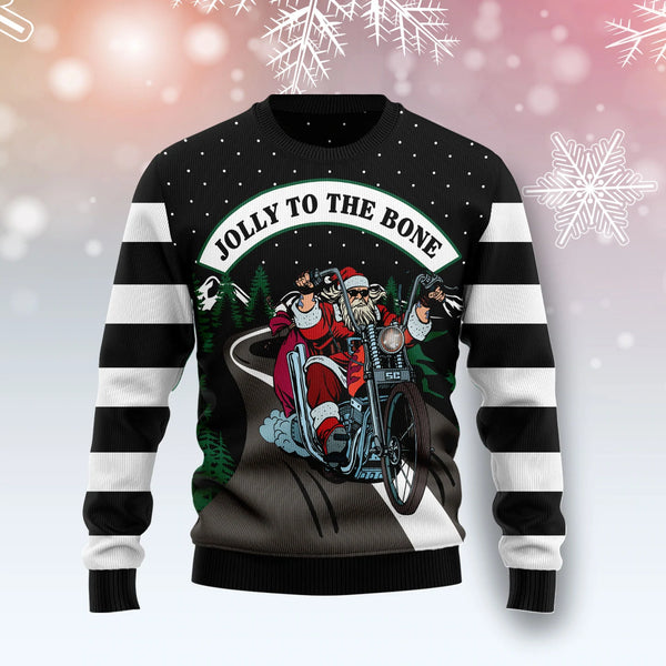 Jolly To The Bone Santa Funny Ugly Christmas Sweater For Men & Women Adult - Christmas Gifts