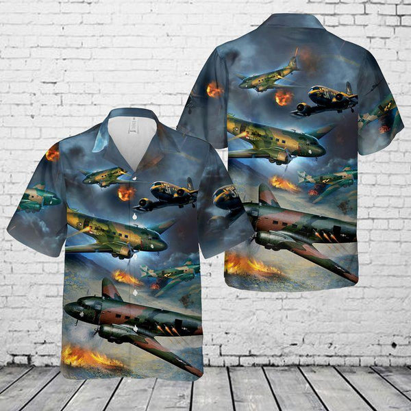 United States Army Air Force Veteran Douglas AC-47 Spooky Cool Design - Aloha Hawaiian Shirts For Men & For Women Couples - HAW1265