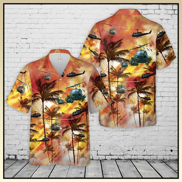 United States Army Huey Helicopter Cool Design - Aloha Hawaiian Shirts For Men & For Women Couples - HAW1108
