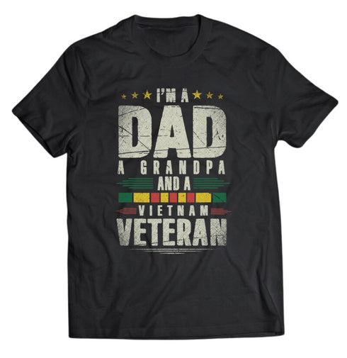 Father's Day USA Proud Grandpa Veteran Vietnam Cool Design Unisex T-shirt For Men & For Women R1159