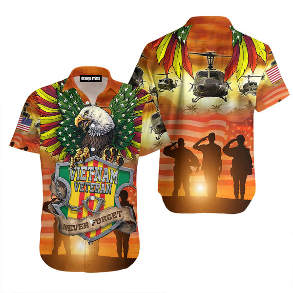 Vietnam Veteran Air Force Never Forget That Hawaiian Shirt - Aloha Hawaiian Shirts For Men - Veteran's Day
