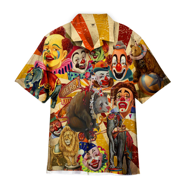Halloween More Clowning Less Frowning - Aloha Hawaiian Shirts For Men & For Women Couples - HAW1465