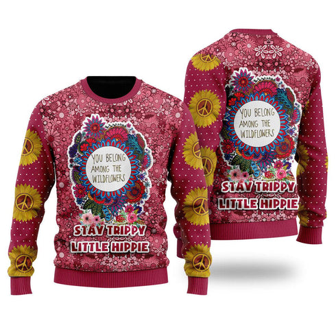 Hippie Lover Funny Ugly Christmas Sweater For Men & Women Adult - Christmas Gifts