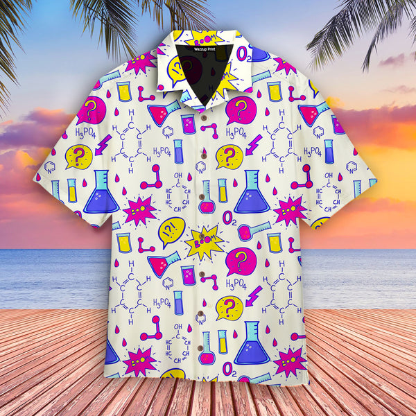 Back To School Chemistry Teacher Pattern - Aloha Hawaiian Shirts For Men & For Women Couples - HAW1358