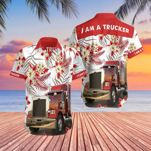 I'm A Trucker Job Design - Aloha Hawaiian Shirts For Men & For Women Couples - HAW1364