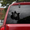 Halloween Black Cat Funny Cracked Car Decal Sticker - Waterproof - PVC Vinyl - S1048
