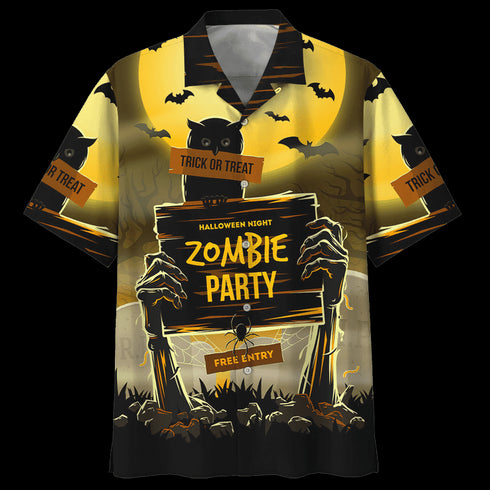 Halloween Zombie Party - Aloha Hawaiian Shirts For Men & For Women Couples - HAW1432