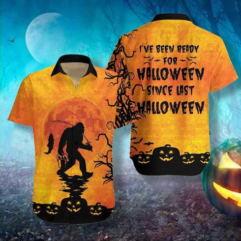 Halloween Bigfoot Scary Night - Aloha Hawaiian Shirts For Men & For Women Couples - HAW1426
