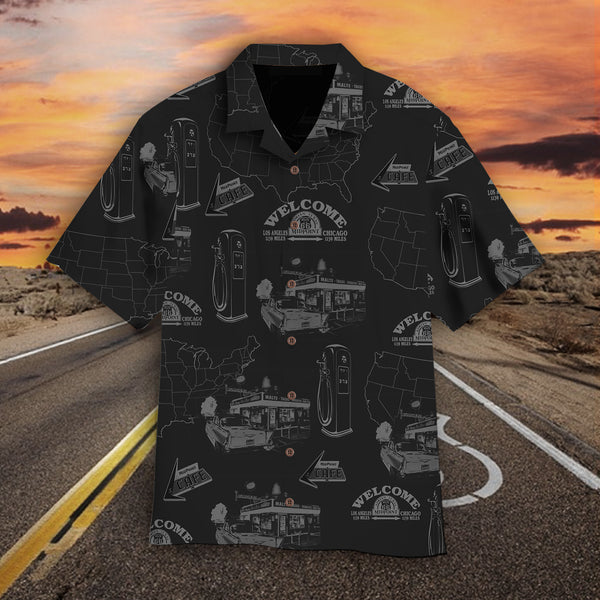LA Route 66 Cool Design Hawaiian Shirts For Men & For Women Couples - HAW1500