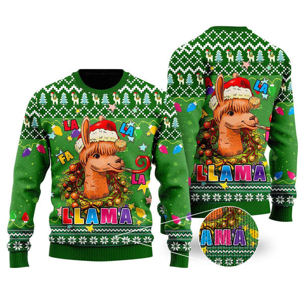 Llama Falalala Funny Christmas Ugly Christmas Sweater Gift For Men & Women