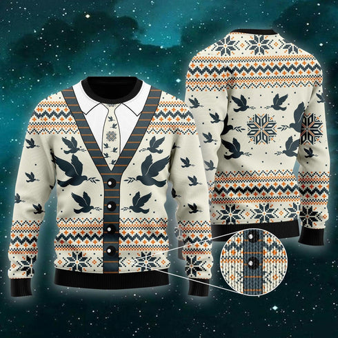 Cardigan Pigeon Funny Ugly Christmas Sweater Gift For Men & Women Adult - Christmas Gifts