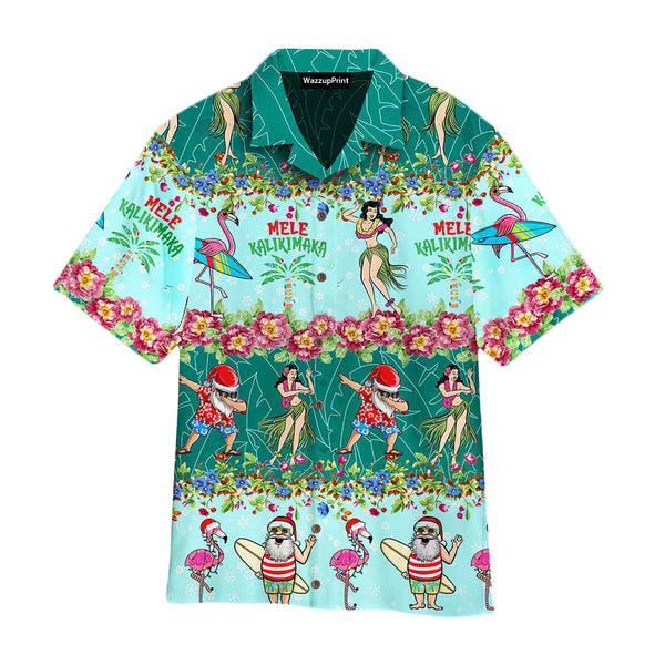 Merry Christmas Funny Santa Dancing Aloha Hawaiian Shirts For Men & For Women - HAW1514