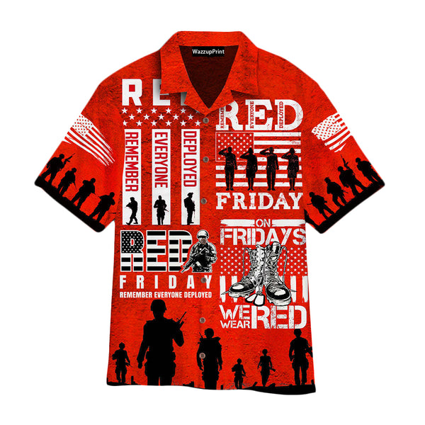Veteran Day We Wear Red On Friday Aloha Hawaiian Shirts For Men & For Women - HAW1508