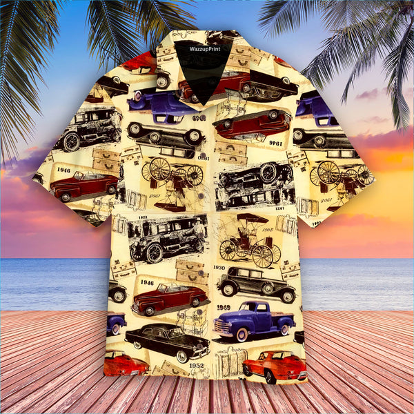Classic Vintage Cars - Aloha Hawaiian Shirts For Men & For Women Couples - Car Lover Gifts