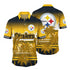 Pittsburgh Steelers Tree Yellow Cool Design - Aloha Hawaiian Shirts For Men & For Women Couples - Bowl Games Fan Gifts