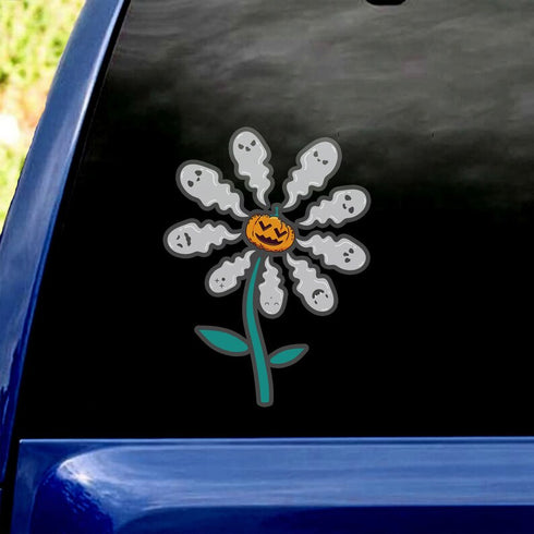 Halloween Ghost for Hippie Soul Transparent Vinyl Decal - Waterproof - PVC Vinyl - TDCA1002