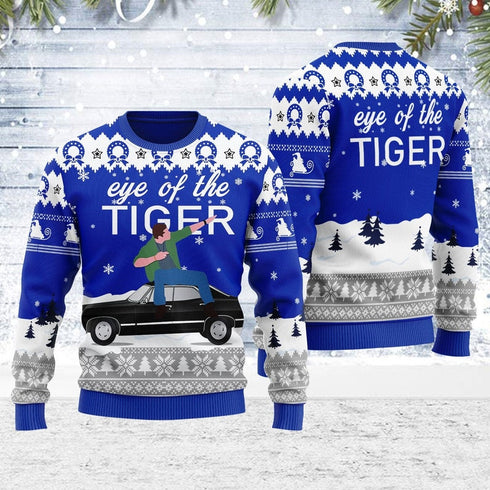 Snow Eye of The Tiger Merry Ugly Christmas Sweater Gift For Men & Women Adult - Christmas Gifts