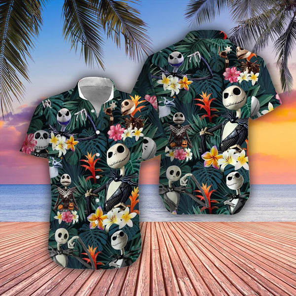 Halloween Nightmare Before Christmas - Aloha Hawaiian Shirts For Men & For Women Couples - HAW1450