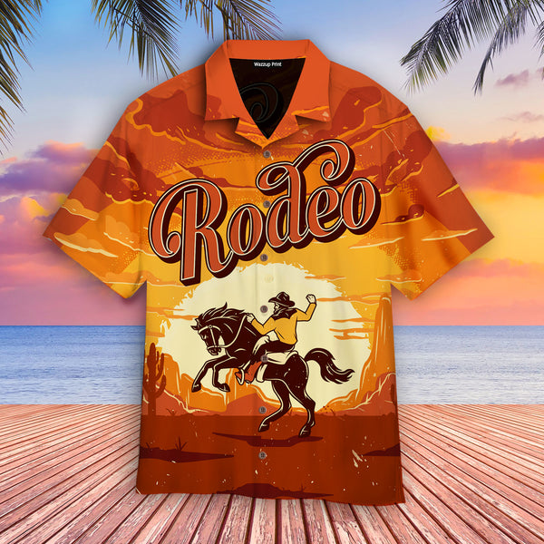 Rodeo Father's Day Gift Idea - Aloha Hawaiian Shirts For Men & For Women Couples - HAW1284