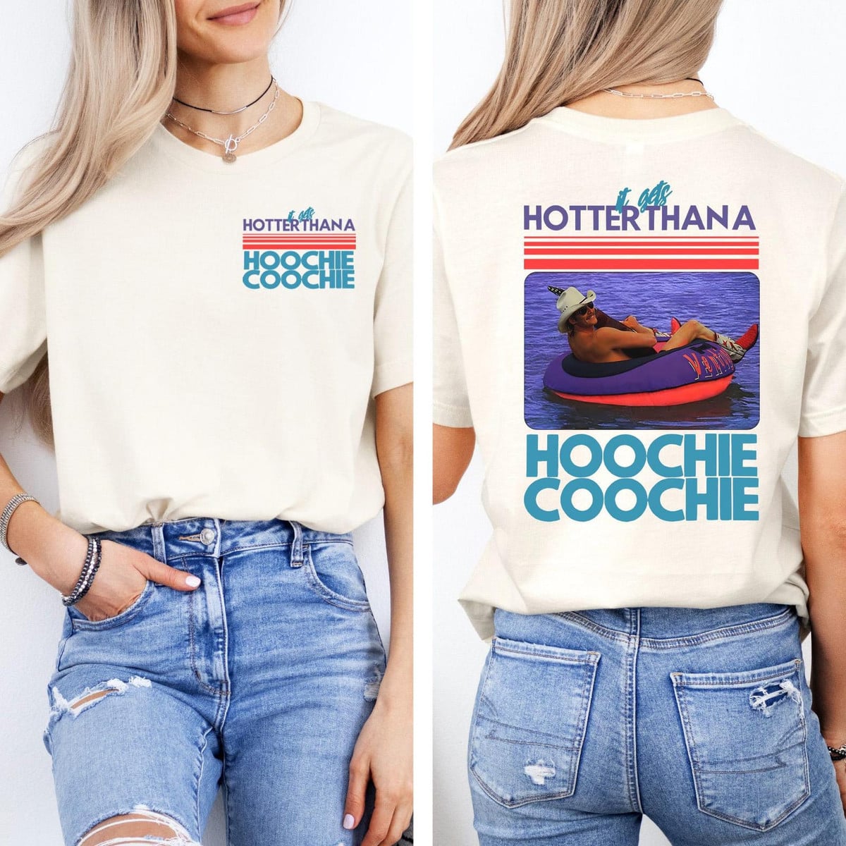It Gets Hotter Than A Hoochie Coochie Summer Funny Shirt