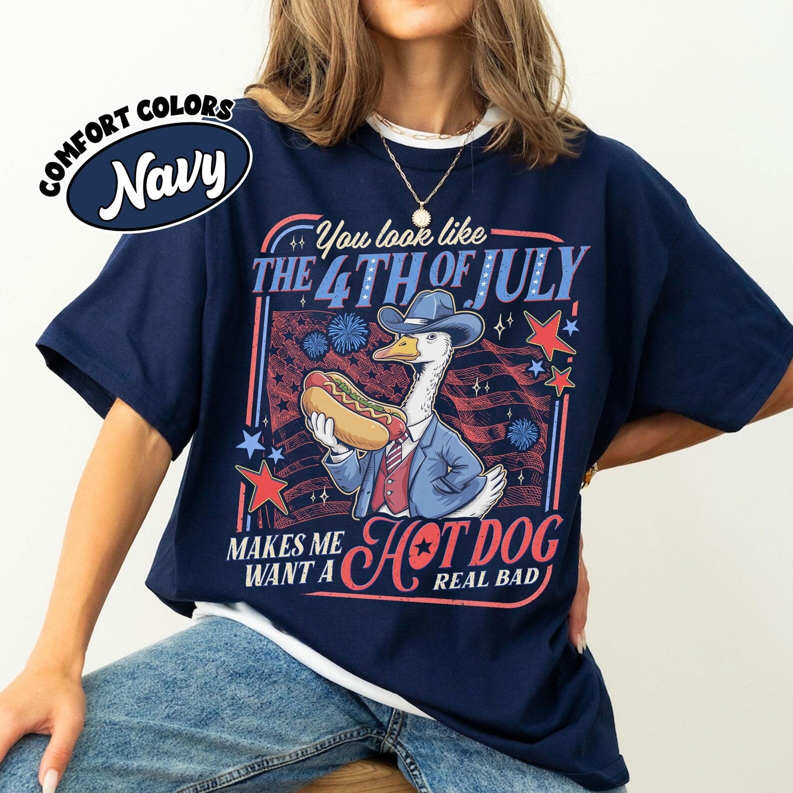 Funny Goose You Look Like the 4th of July Shirt