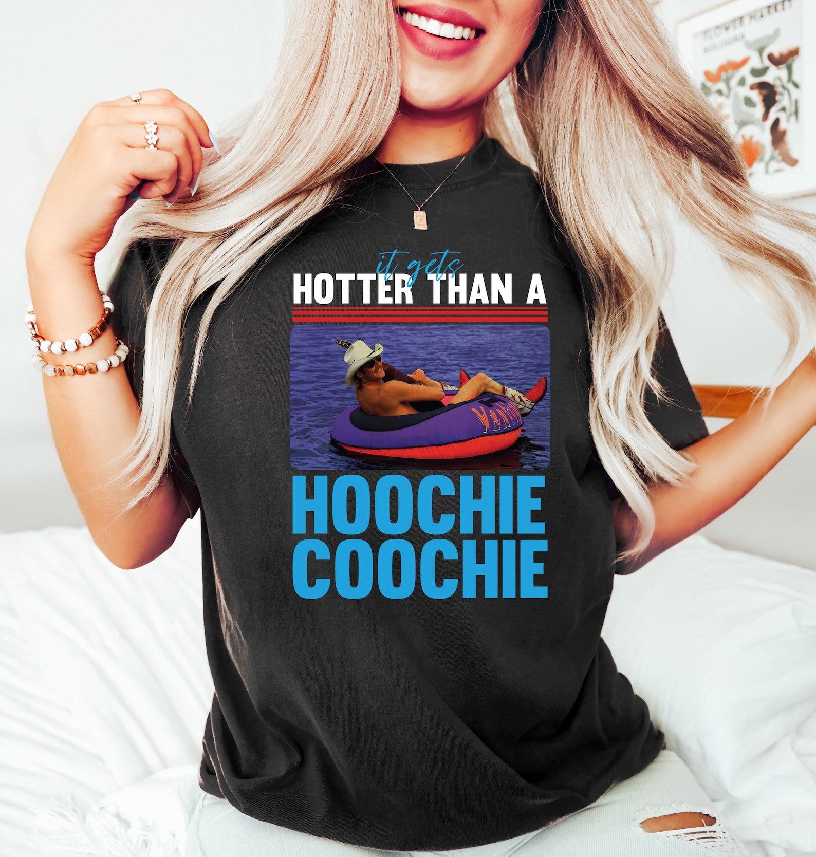 Hotter Than A Hoochie Coochie 4th of July Funny Shirt