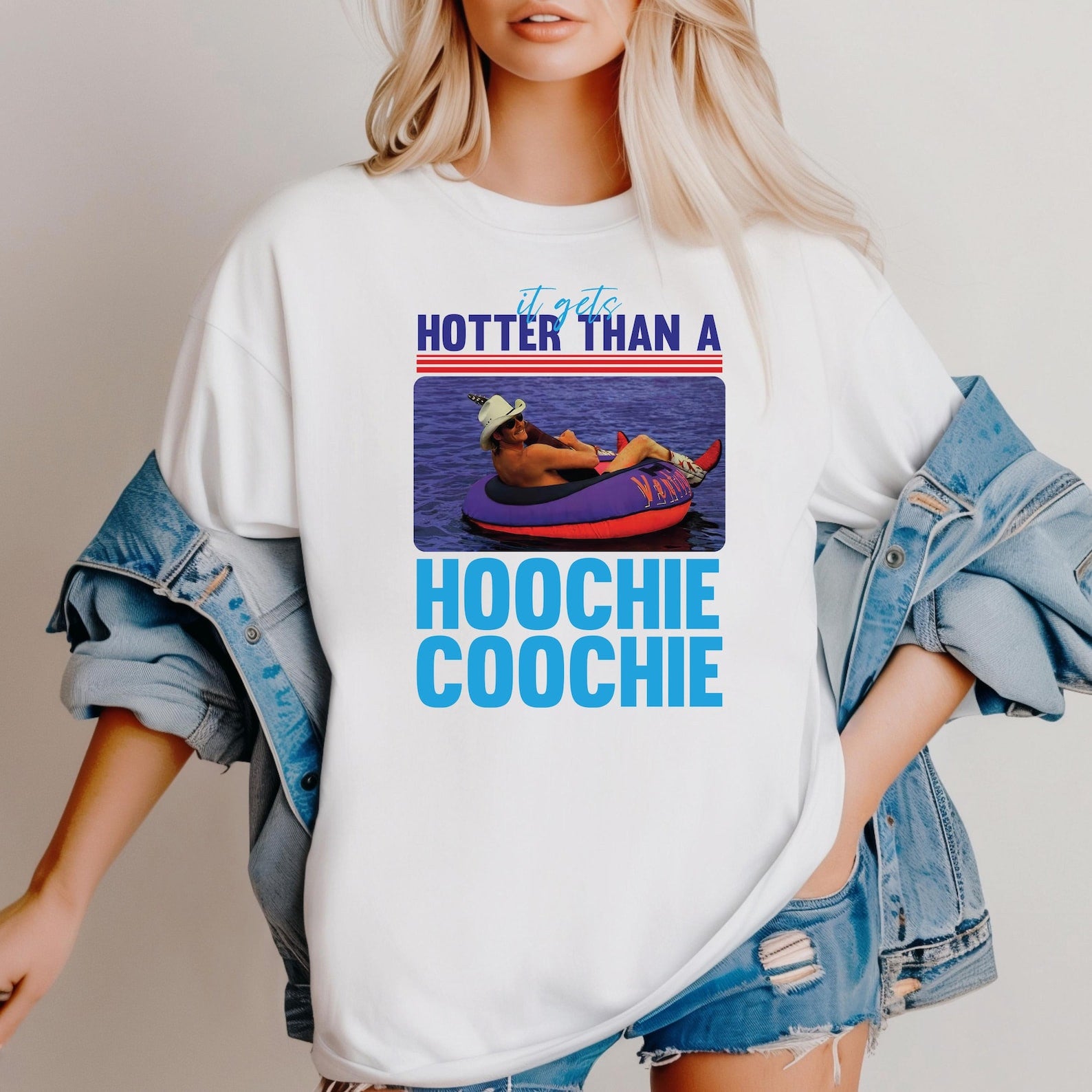 Hotter Than A Hoochie Coochie 4th of July Funny Shirt