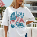She Loves Jesus and America Too 4th of July Shirt