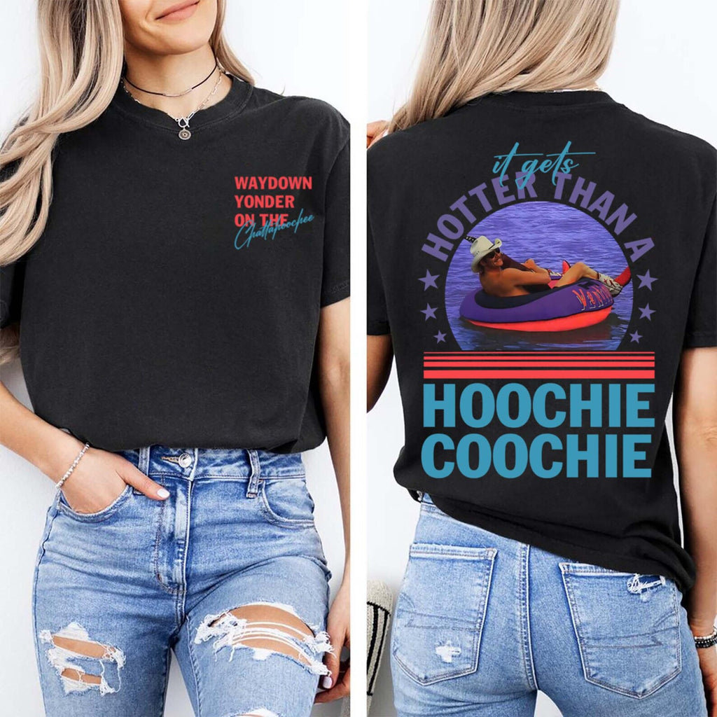 Vintage Hotter Than A Hoochie Coochie 4th Of July Funny Shirt