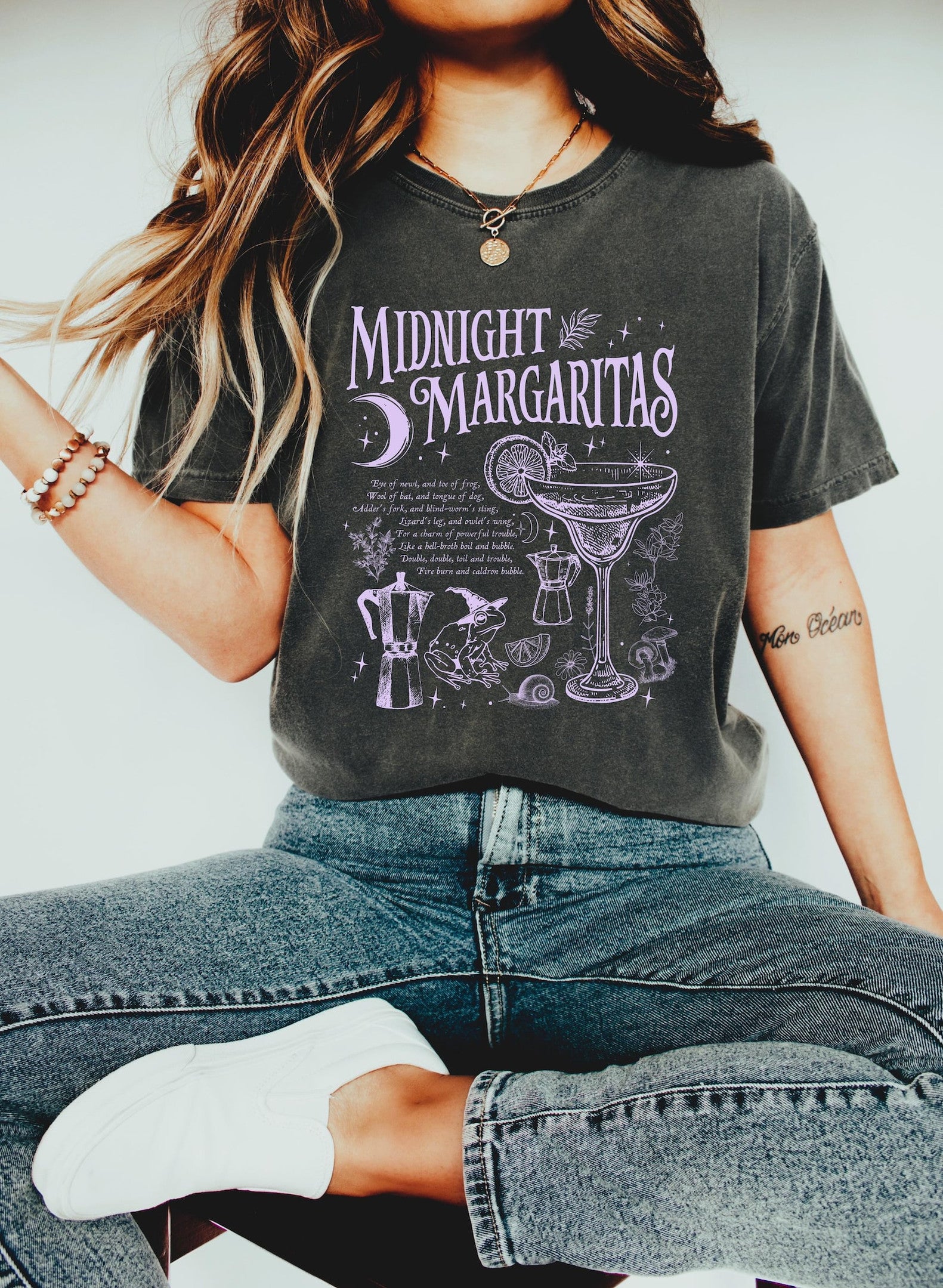 Midnight Margaritas Halloween T-shirt, Cute Summer Vacation Shirt
