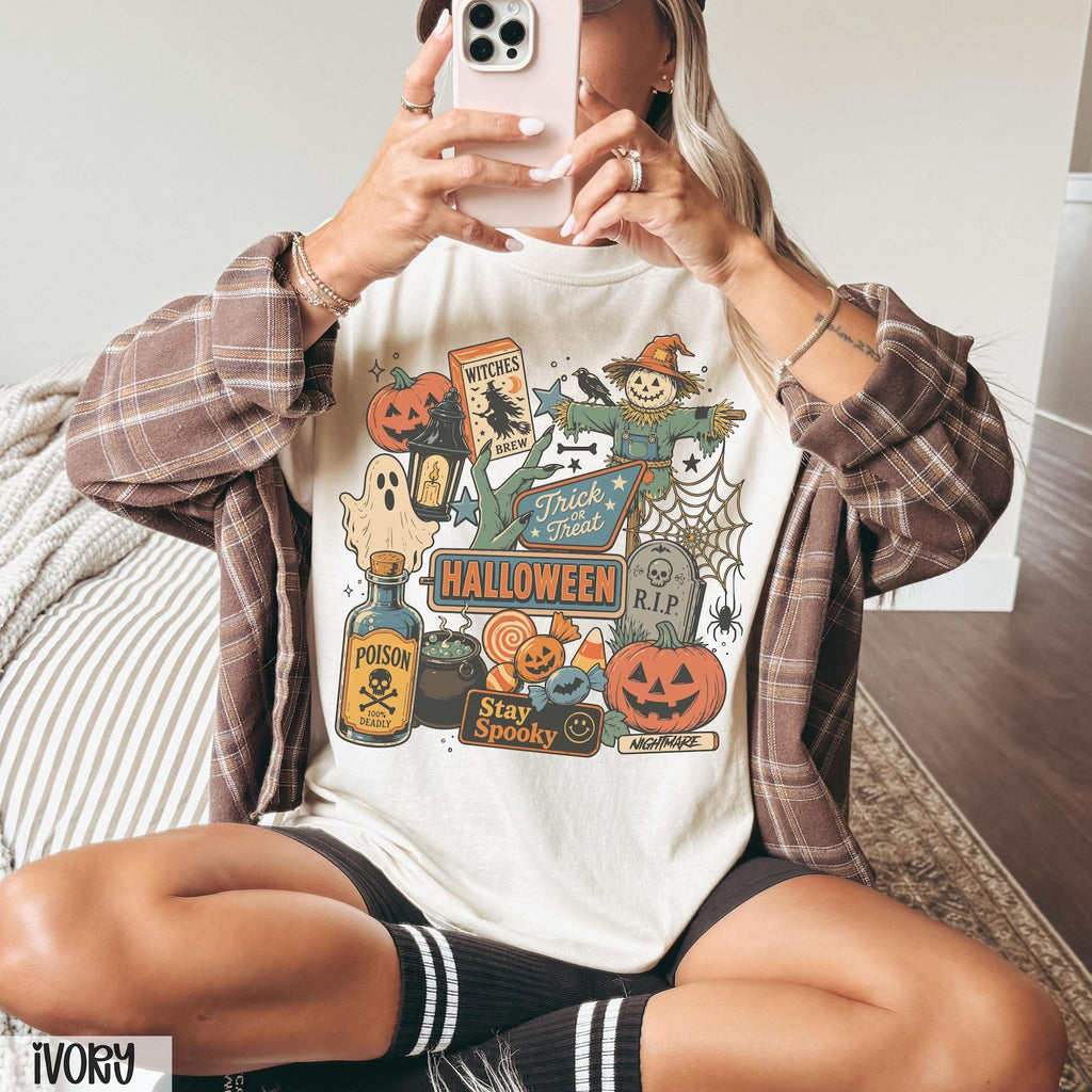 Spooky Party Halloween T-shirt, Cute Summer Vacation Shirt