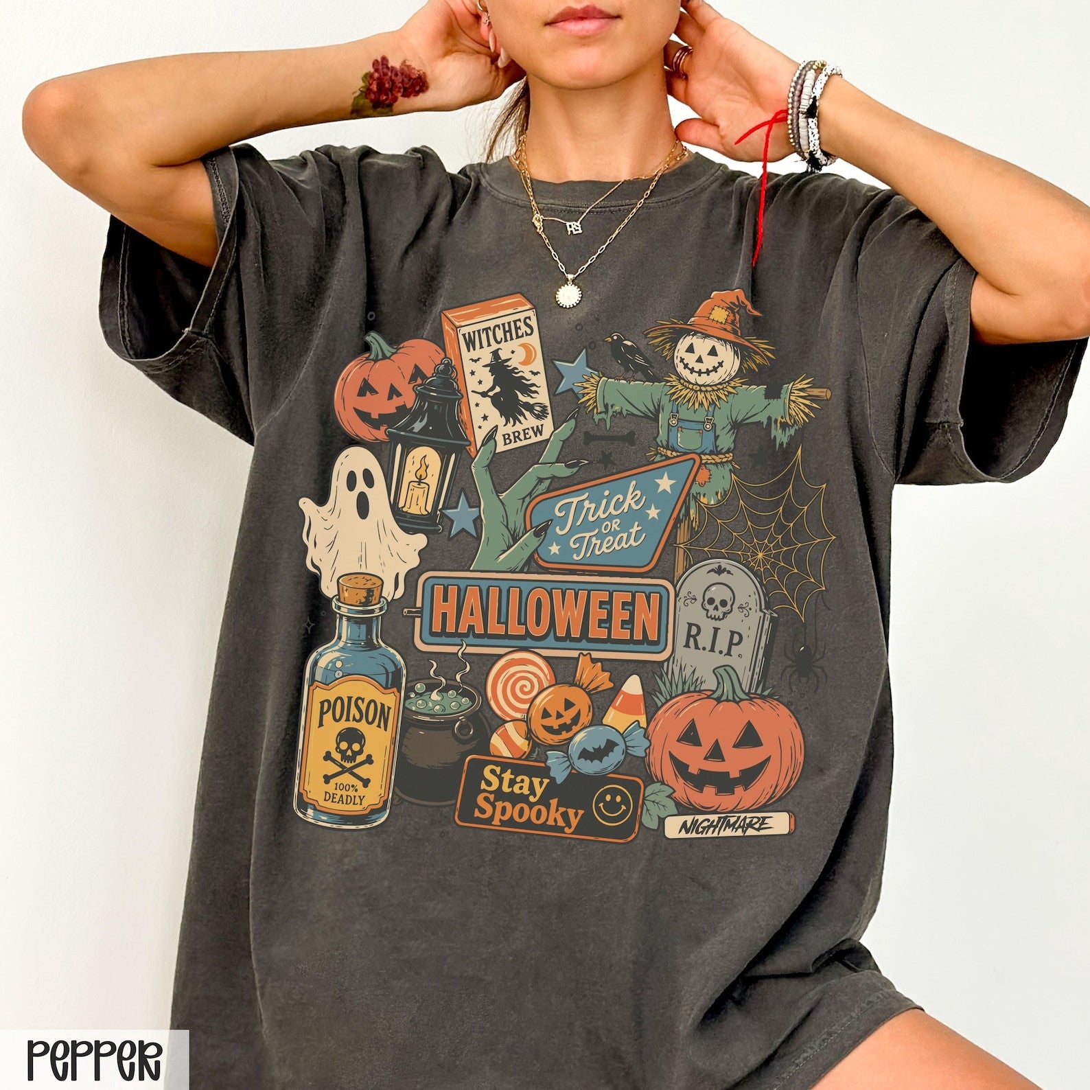 Spooky Party Halloween T-shirt, Cute Summer Vacation Shirt