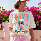 Summerween Skeleton Halloween T-Shirt, Funny Summer Vacation Shirt