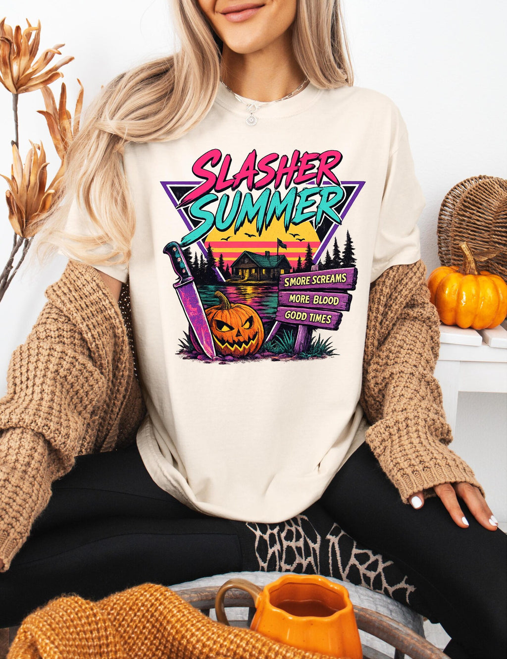 Slasher Summer Halloween T-Shirt, Funny Summer Vacation Shirt