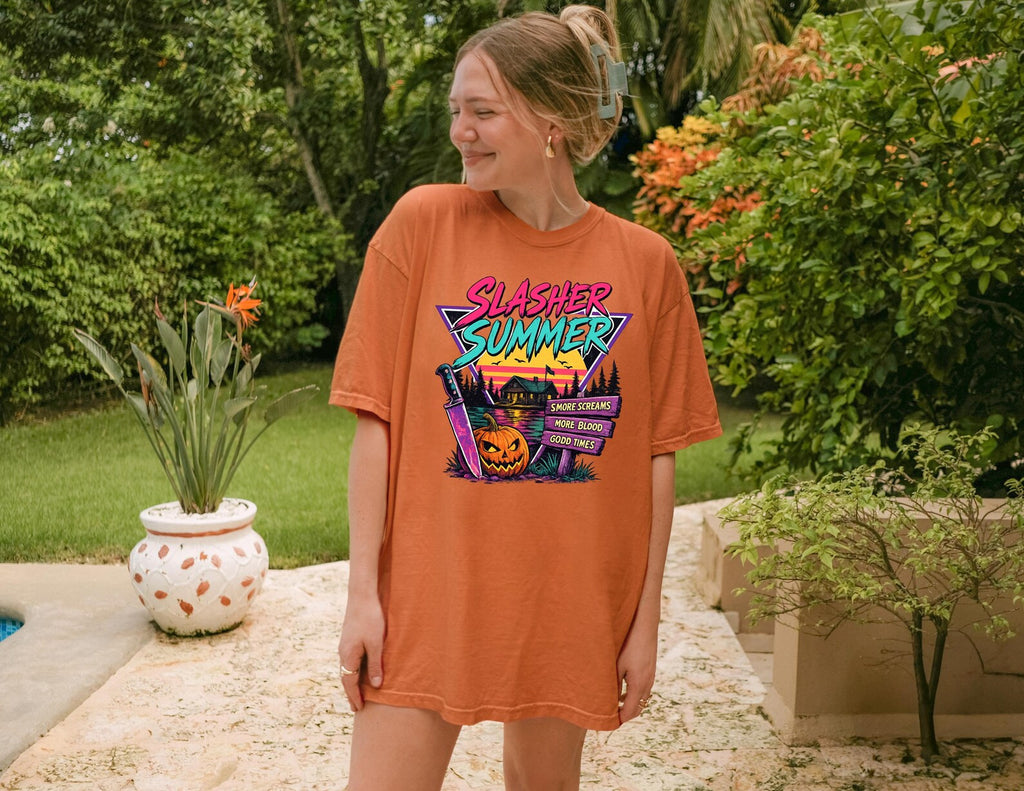 Slasher Summer Halloween T-Shirt, Funny Summer Vacation Shirt