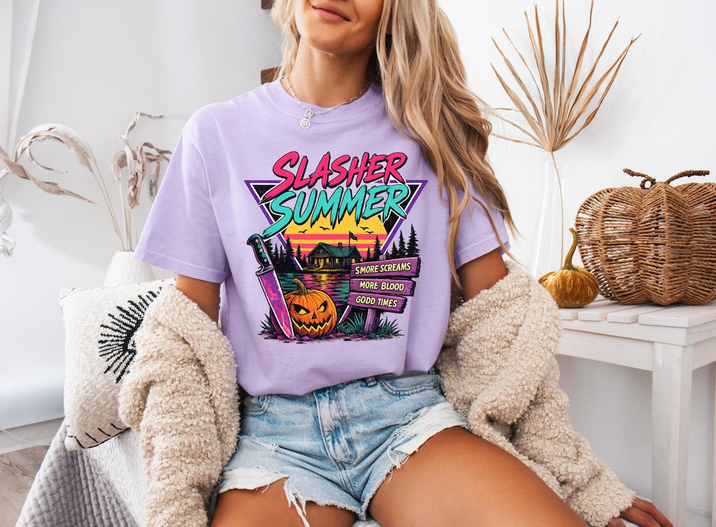 Slasher Summer Halloween T-Shirt, Funny Summer Vacation Shirt