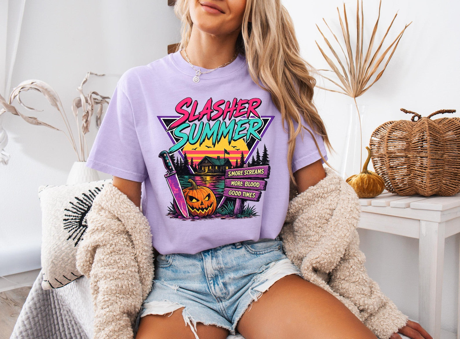 Slasher Summer Halloween T-Shirt, Funny Summer Vacation Shirt