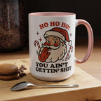 Funny Santa Ceramic Coffee Mug: Sarcastic Christmas Coffee Mug