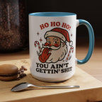 Funny Santa Ceramic Coffee Mug: Sarcastic Christmas Coffee Mug