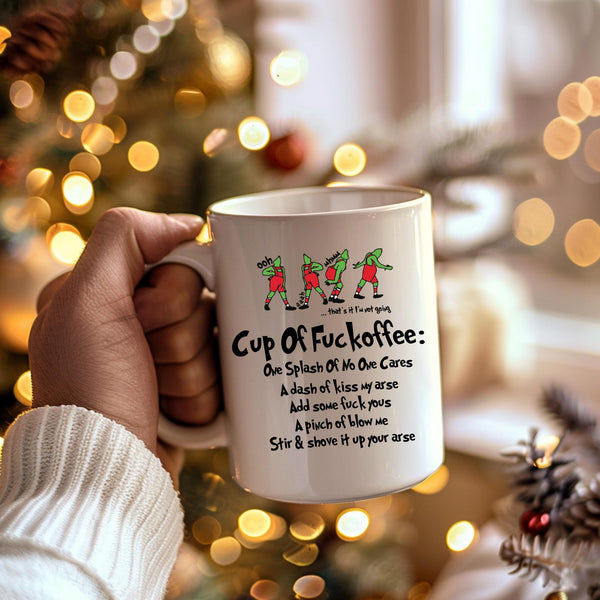 Funny Cup Of Fuckoffee Christmas Coffee Mug