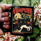 Funny Vampire Cat Mug, Halloween Gift for Cat Lover, Halloween Coffee Mug