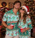Merry Christmas Funny Santa Dancing Aloha Hawaiian Shirts For Men & For Women - HAW1514