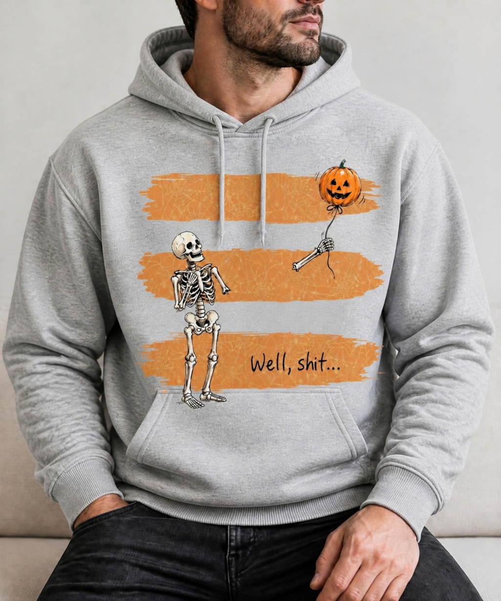 Funny Skeleton Well Shit Halloween Shirt