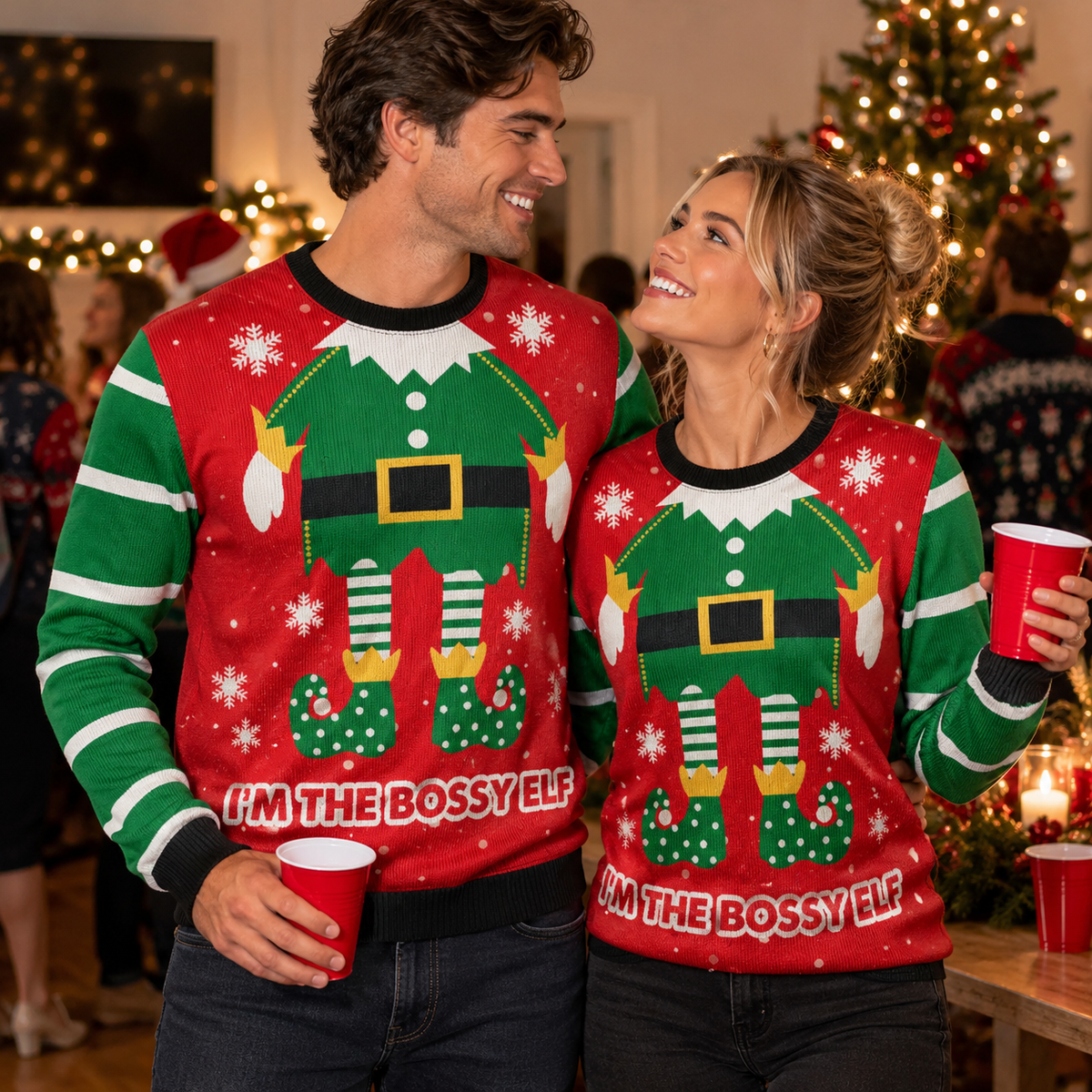 I'm The Bossy Elf Funny Ugly Christmas Sweater For Women & Men - Christmas Gift