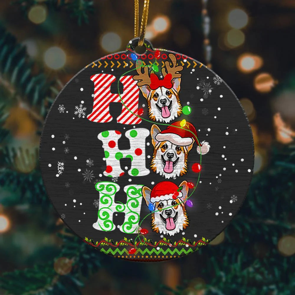 Pembroke Welsh Corgi Dog Santa Funny Christmas Ceramic Ornaments - Christmas Decoration Gifts