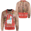 Chest and Llama Custom Cosplay Funny Christmas Sweater For Women & Men - Christmas Gift